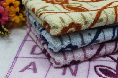 河北厂家批发广告礼品毛巾 吸水性与时尚兼备的丝蕴字母花毛巾